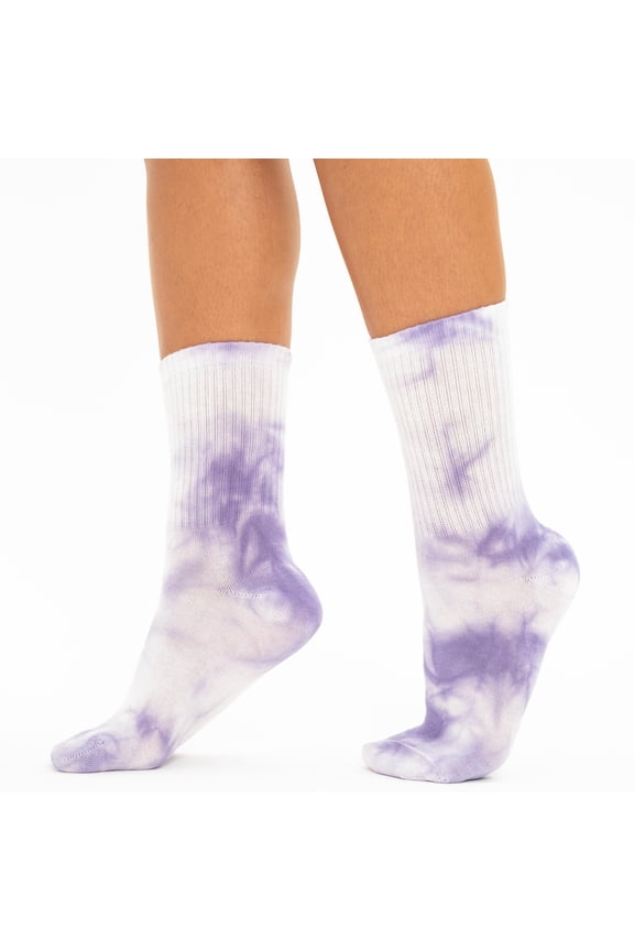 Women and Men's Tie-dye Graffiti Cotton Winter Casual Sock Set, Soft Crew Dress Sock (4 Pair)