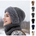 thumbnail image 1 of Women and Men's Winter Knitted Beanie Hat with Scarf Set Fall Warm Ski Scarf Upgrade for Cold Weather, 1 of 5