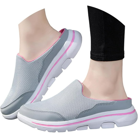 Women and men Closed Toe Backless Summer Breathable Walking Shoes with foot arch pad Lightweight Walking Shoes