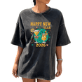 thumbnail image 1 of Women e Washed 2026 Happy New Year Cocktail Theme Graphic Casual Tee T Shirt Tops Short Sleeve Round Neck Black S-2XL Plus Size, 1 of 5