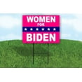 thumbnail image 1 of Women for biden Joe Trump POLITICAL pink 18 in x 24 in Yard Road Sign w/Stand - Single Sided, 1 of 6