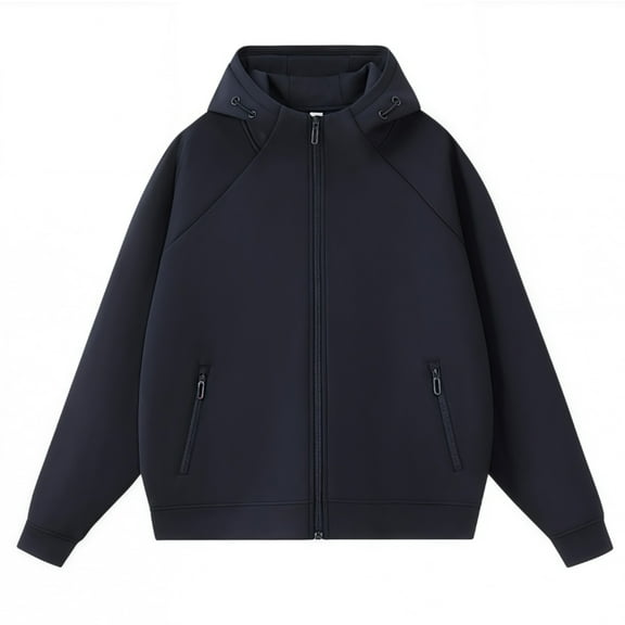 Women hoodie Men Drawstring Zip Up Sweatshirts Long Sleeve Hooded Jackets