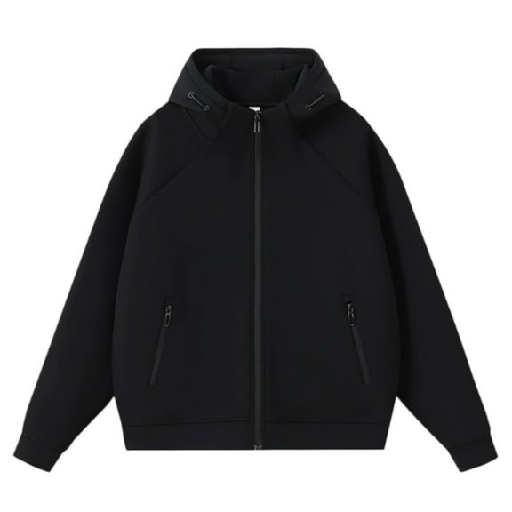 Women hoodie Men Drawstring Zip Up Sweatshirts Long Sleeve Hooded Jackets