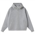 thumbnail image 1 of Women hoodie Men Drawstring Zip Up Sweatshirts Long Sleeve Hooded Jackets, 1 of 6