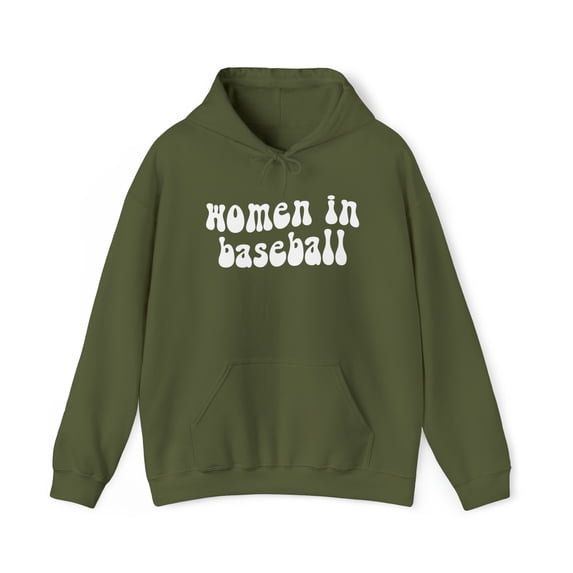 Women in Baseball Hoodie, Gifts, Hooded Sweatshirt