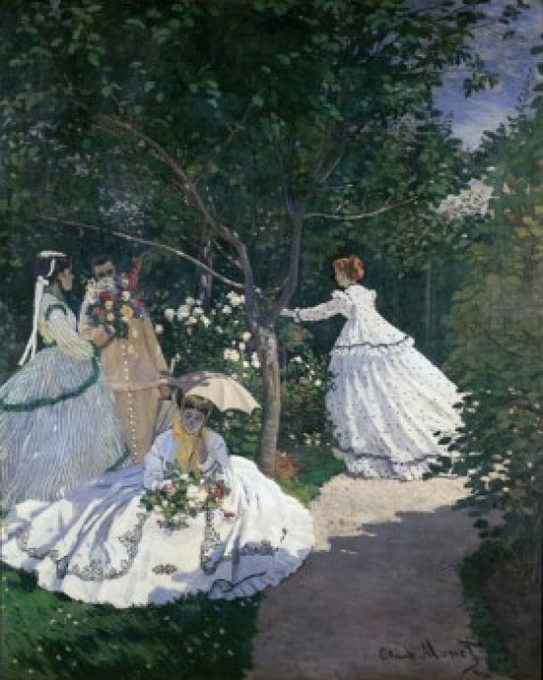 Women in the Garden 1867 Claude Monet (1840-1926French) Oil on Canvas Musee dOrsay Paris Canvas Art - Claude Monet (18 x 24)