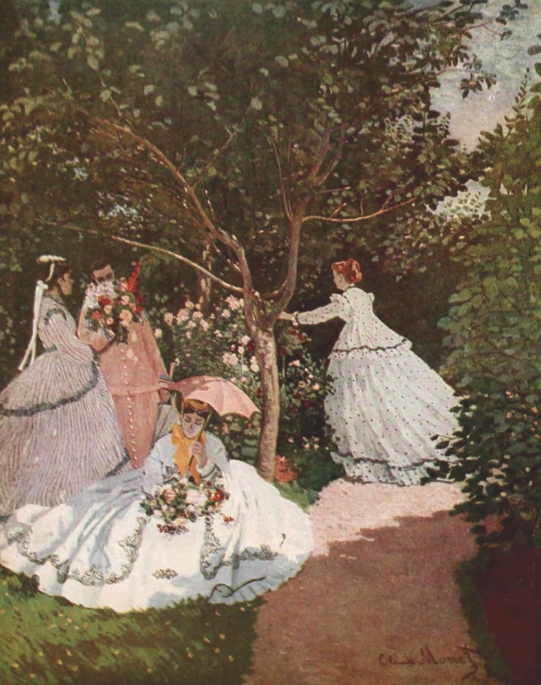 Women in the Garden Canvas Art - Claude Monet (18 x 24)