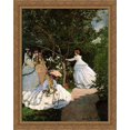 thumbnail image 1 of Women in the garden 28x34 Large Gold Ornate Wood Framed Canvas Art by Claude Monet, 1 of 2