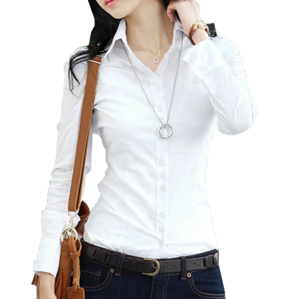 EmbroiChic™ – Elegant Embroidery Shirt (Casual Long Sleeve Blouse, Korean Style)