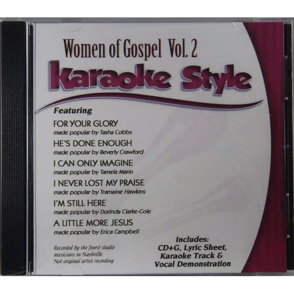 Women of Gospel Volume 2 Daywind Christian Karaoke Style NEW CD+G 6 Songs