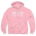thumbnail image 1 of Women of Wrestling Official Single Color Logo Unisex Adult Pull-Over Hoodie,Pink, Large, 1 of 5