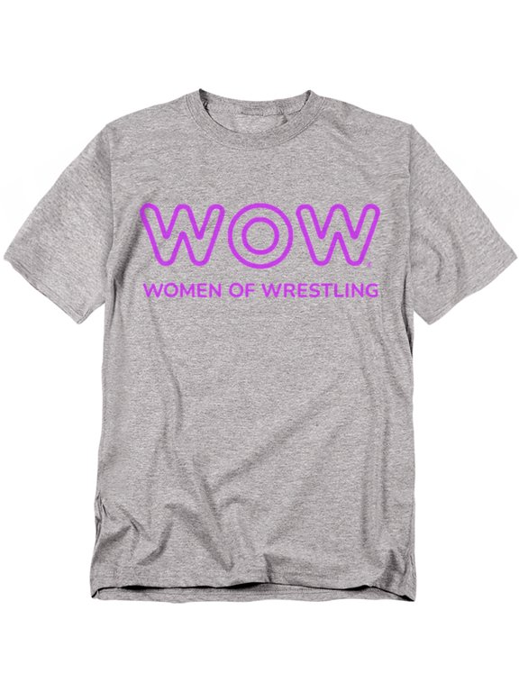 Women of Wrestling T-Shirt Single Color Logo Unisex Graphic Tee For Men & Women Athletic Heather 