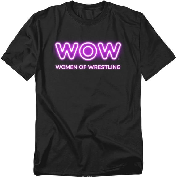 Women of Wrestling T-Shirt Primary Logo Unisex Graphic Tee For Men & Women Black 