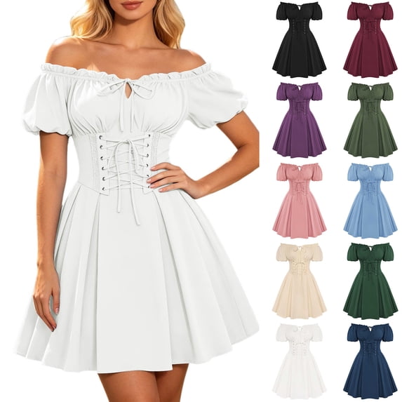 Women off the Shoulder Pirate Dress Pirate Costume Halloween Cosplay Halloween Costume Woman Size S-2XL