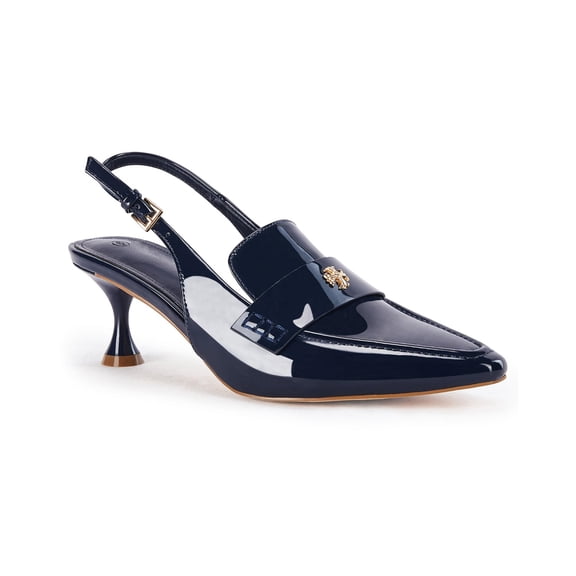 Women pointed-toe sandals with ankle straps and buckles
