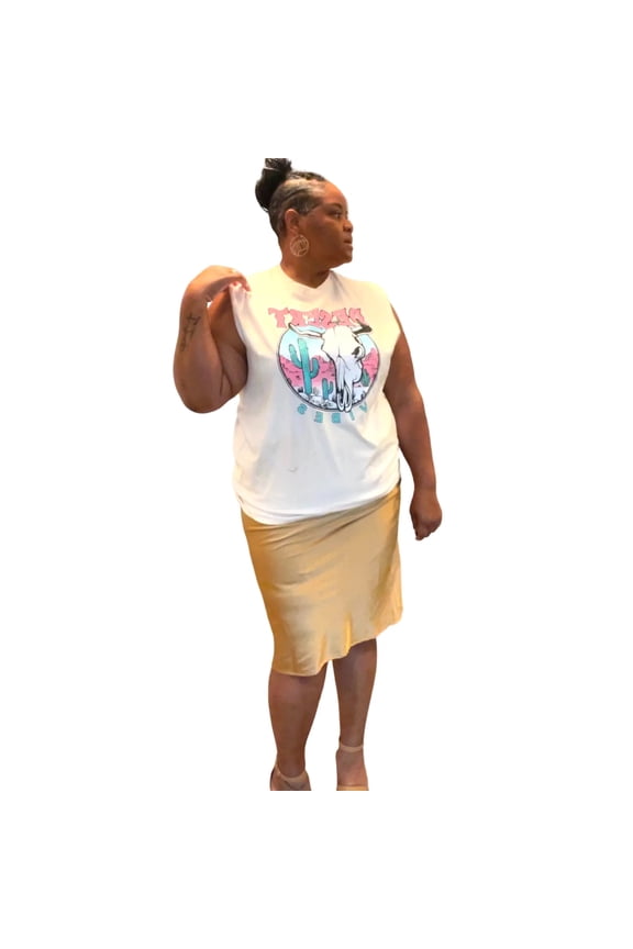 Women's  Plus Size Dessert Vibe Sleeveless Top