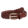 thumbnail image 1 of Women's 1 1/2" (38mm) Braided Woven Vintage Cowhide Full Grain Leather Belt, 1 of 4