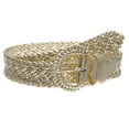 thumbnail image 1 of Women's 1 1/4" Inch Wide Hand Made Metallic Braided Woven Casual Belt, 1 of 2