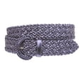 thumbnail image 1 of Women's 1 1/4" Inch Wide Hand Made Metallic Braided Woven Casual Belt, 1 of 1
