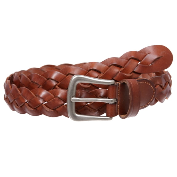 Women's 1 1/8" Braided Woven Skinny Narrow Leather Belt