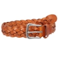 thumbnail image 1 of Women's 1 1/8" Braided Woven Skinny Narrow Leather Belt, 1 of 4
