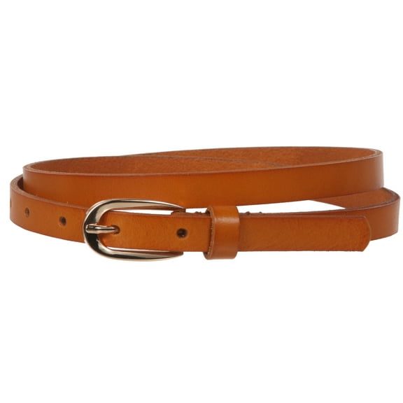Women's 1/2" (13 mm) Skinny Cowhide Full Grain Leather Dress Belt