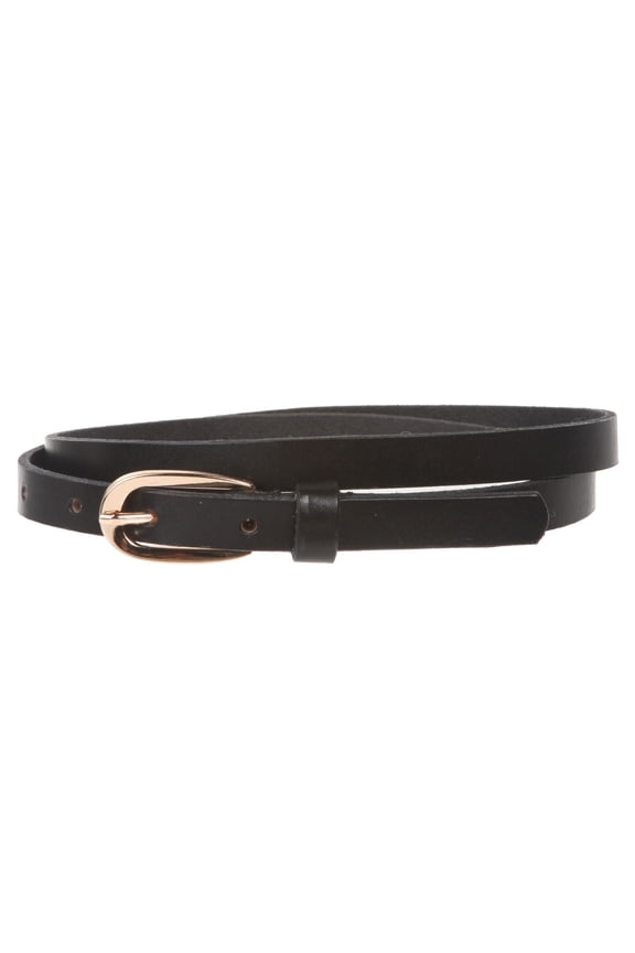 Women's 1/2" (13 mm) Skinny Cowhide Full Grain Leather Dress Belt