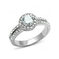 thumbnail image 1 of Women's 1.2 Ct Round Cut Zirconia Stainless Steel Halo Engagement Ring Size 9, 1 of 5