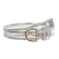 thumbnail image 1 of Women's  1" (25 mm) Color-Trimmed Patent Leather Transparent Clear Jelly Belt, 1 of 4