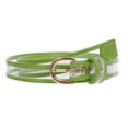 thumbnail image 1 of Women's  1" (25 mm) Color-Trimmed Patent Leather Transparent Clear Jelly Belt, 1 of 4