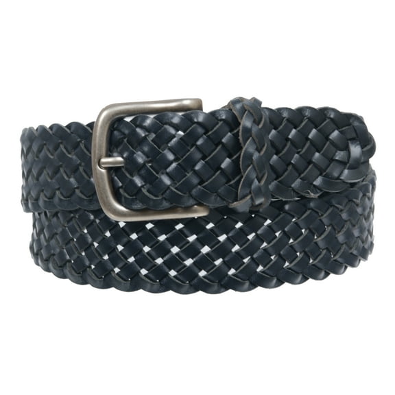 Women's 1 3/8" Braided Woven Solid Leather Belt