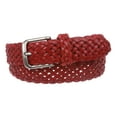 thumbnail image 1 of Women's 1 3/8" Braided Woven Solid Leather Belt, 1 of 2