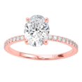 thumbnail image 1 of Women's 1.35 Ctw Oval Lab-Grown Diamond Ring in 10K White, Rose, and Yellow Gold in G-H Color & VS1 Clarity, 1 of 7