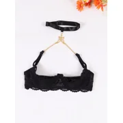 Reggiseno Bralette In Pizzo Con Spalline - Coppa D Taglia 30 - Donna Intimo Push Up - Foto 1