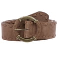 thumbnail image 1 of Women's 1 7/8" Lace Edged Braided Cow Suede Leather Round Belt, 1 of 3