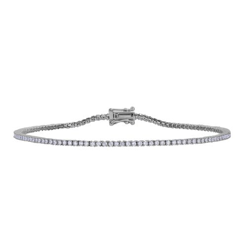 Women's 1 Carat T.W. Diamond Silver Bracelet - Walmart.com