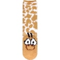 thumbnail image 1 of Women's 1 Pair Super Soft Cute Fuzzy Cozy Warm Animal Face Indoor Outdoor Cabin Crew Home Socks, Giraffe, 1 of 8