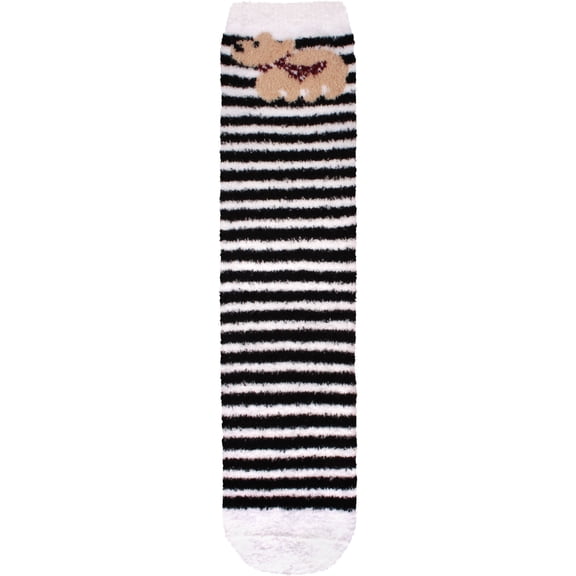 Women's 1 Pair Super Soft Cute Fuzzy Cozy Warm Christmas Xmas Indoor Outdoor Cabin Crew Home Socks, Polar Bear