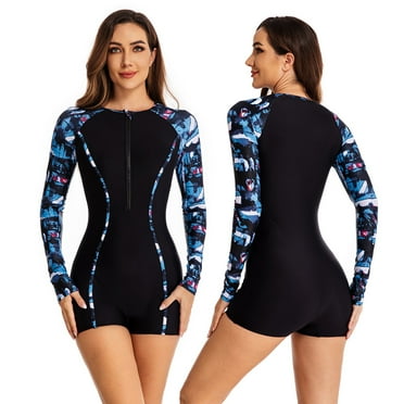 Women's 1-Piece Rash Guard UPF 50 Surf Suit Knee Length Wetsuit -XL