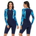 thumbnail image 1 of Women's 1-Piece Rashguard Swimsuit Zip Front Surfing swimwear Sun Protection -S, 1 of 6