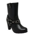 thumbnail image 1 of Women's 10" Harness Biker Boot Black, 1 of 5