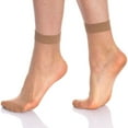 thumbnail image 1 of Women's 10-Pack Sheer Ankle Socks 15 Denier - Nylon Blend No-Slip Everyday Socks, 1 of 4