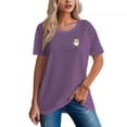 thumbnail image 1 of Women's 100% Cotton Comfortable Tee with Kung Fu Bear Design, 1 of 11