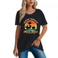 thumbnail image 1 of Women's 100% Cotton Regular Tee with Surfer Paradise Miami Beach Design, 1 of 17