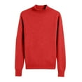 thumbnail image 1 of Women's 100% Cotton Seamless Sweater Mock Neck Long Sleeve Ribbed Knitted Pullover Tops, 1 of 7