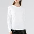 thumbnail image 1 of Women's 100% Supima Cotton Crew Neck Long Sleeve Casual Top, 1 of 4
