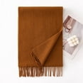thumbnail image 1 of Women‘s 100% Wool Scarf, Lightweight Solid Color Winter Scarf with Fringe, 180x30cm,180*30cm,12, 1 of 34