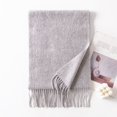 thumbnail image 1 of Women‘s 100% Wool Scarf, Lightweight Solid Color Winter Scarf with Fringe, 180x30cm,180*30cm,2, 1 of 34