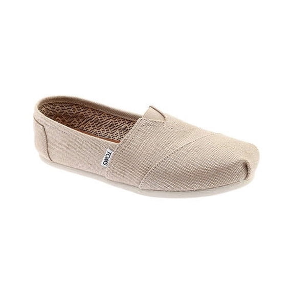 Women's 10008015 Metallic Burlap Alpargata Flat, Natural, 5 M US