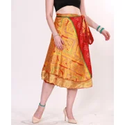 Womens 10Pcs Printed Art Silk Wrap Magic Skirt Assorted lot Summer Beach Skirts